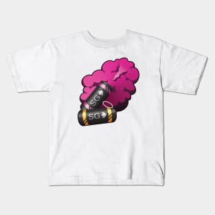 smoke grenade - pink Kids T-Shirt